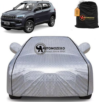SPMOTIVE Car Cover For Jeep Compass (With Mirror Pockets)(Silver)