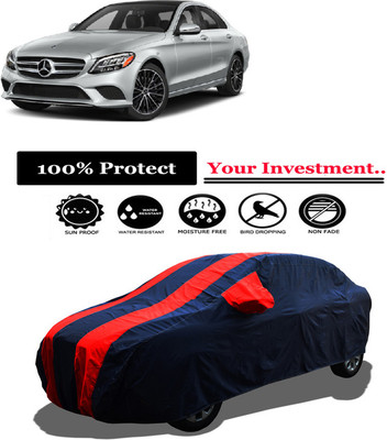 Amexride Car Cover For Mercedes Benz C-Class 520 DCI (With Mirror Pockets)(Red)