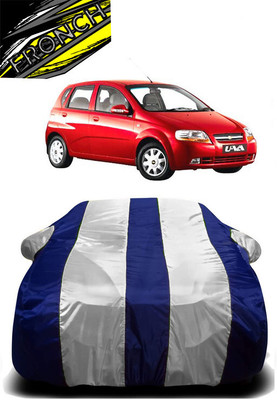FRONCH Car Cover For Toyota UVA (With Mirror Pockets)(White, Blue)