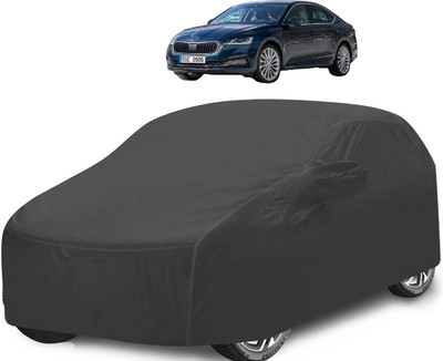 Caronix Car Cover For Skoda New Octavia (With Mirror Pockets)(Grey)