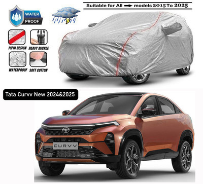 Amexride Car Cover For Tata Curvv (With Mirror Pockets)(Silver, For 2024, 2024 Models)