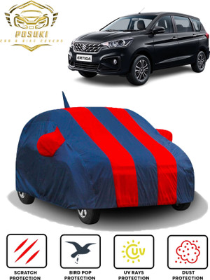 POSUKI Car Cover For Maruti Suzuki Ertiga (With Mirror Pockets)(Blue, Red)