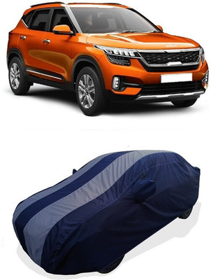 Coxtor Car Cover For Kia Seltos HTX CVT 1.5 Dual Tone (With Mirror Pockets)(Grey)