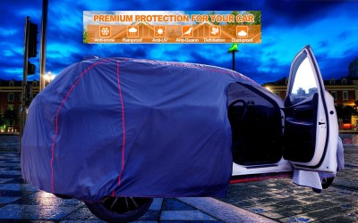 FAMEXON Car Cover For Mahindra XUV 300 (With Mirror Pockets)(Grey)