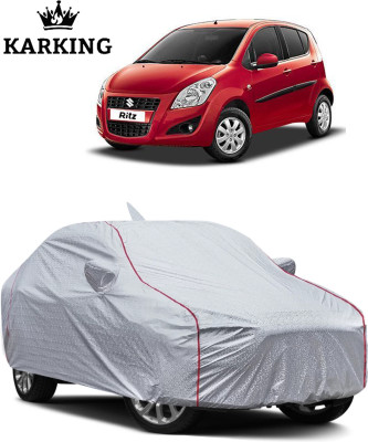 KARKING Car Cover For Maruti Suzuki Ritz (With Mirror Pockets)(Silver)