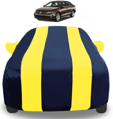 Auto Hub Car Cover For Volkswagen Jetta (With Mirror Pockets)(Yellow)