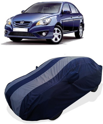 Coxtor Car Cover For Hyundai Verna Transform (With Mirror Pockets)(Grey)