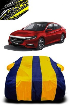 FRONCH Car Cover For Honda Civic (With Mirror Pockets)(Yellow, Blue)