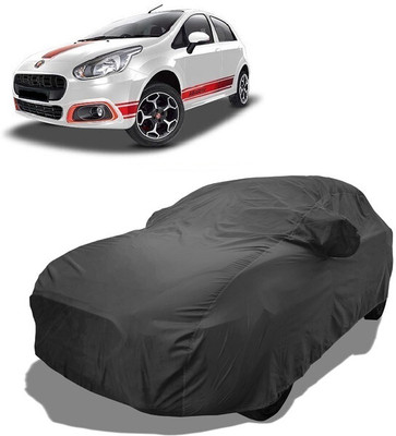 Coxtor Car Cover For Fiat Abarth Punto 1.4 T-Jet Petrol (With Mirror Pockets)(Grey)