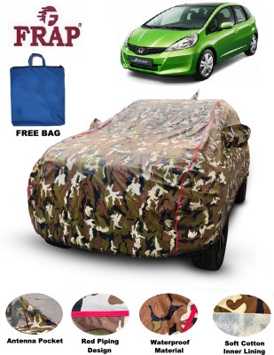 Frap Car Cover For Honda Jazz, Jazz 1.2 E i VTEC, Jazz 1.5 SV i DTEC, Jazz V Petrol, Jazz VX Petrol, Jazz VX Diesel (With Mirror Pockets)(Multicolor, For 2009, 2010, 2011, 2012, 2013, 2014 Models)