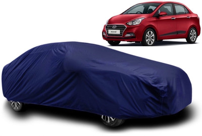 Swarish Car Cover For Hyundai Xcent (With Mirror Pockets)(Blue)