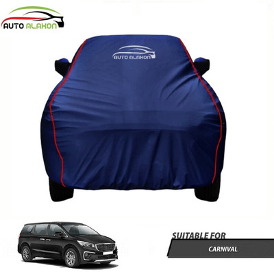 AUTO ALAXON Car Cover For Kia Carnival (With Mirror Pockets)(Blue)