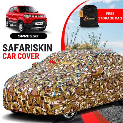AUTOMOZEXO Car Cover For Maruti S-Presso (With Mirror Pockets)(Multicolor)