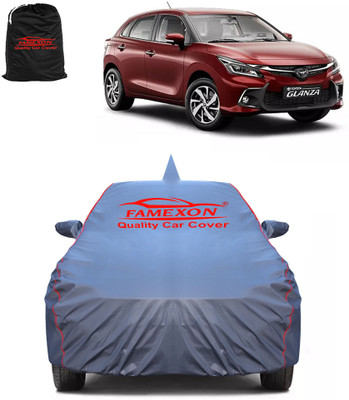 FAMEXON Car Cover For Toyota Glanza (With Mirror Pockets)(Grey)