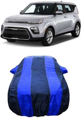 Wegather Car Cover For Kia Soul (With Mirror Pockets)(Blue)