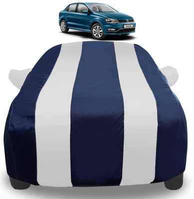 Auto Hub Car Cover For Volkswagen Ameo (With Mirror Pockets)(Silver)