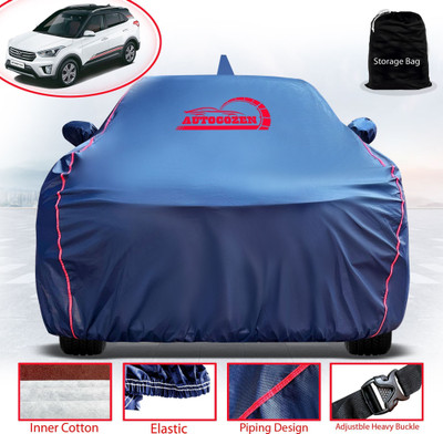 AUTOCOZEN WATERPROOF Car Cover For Hyundai Creta (With Mirror Pockets)(Blue)