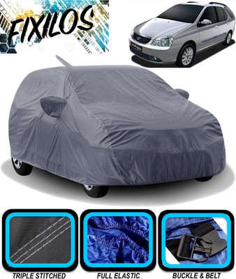 FIXILOS Car Cover For Tata Indigo Marina (With Mirror Pockets)(Grey)