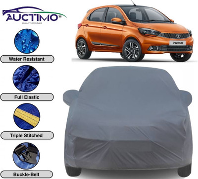 AUCTIMO Car Cover For Tata Tiago (With Mirror Pockets)(Grey)