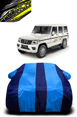 FRONCH Car Cover For Mahindra Bolero (With Mirror Pockets)(Blue)