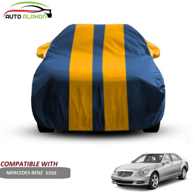 AUTO ALAXON Car Cover For Mercedes Benz S350 (With Mirror Pockets)(Blue, Yellow)