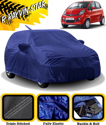R Rayvin Star Car Cover For Tata Nano (With Mirror Pockets)(Blue)