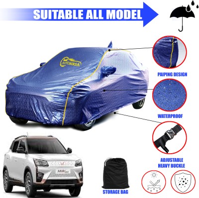 AUTOBIRSA Car Cover For Mahindra XUV400 (With Mirror Pockets)(Silver, Blue)