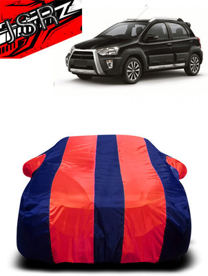 J S R Car Cover For Toyota Etios Cross 1.2L G Petrol (With Mirror Pockets)(Red, Blue)