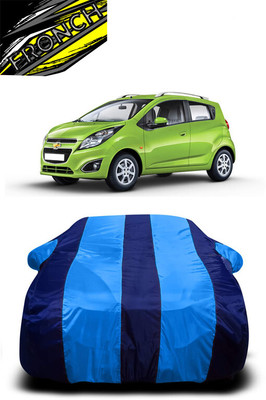 FRONCH Car Cover For Chevrolet Beat (With Mirror Pockets)(Blue)