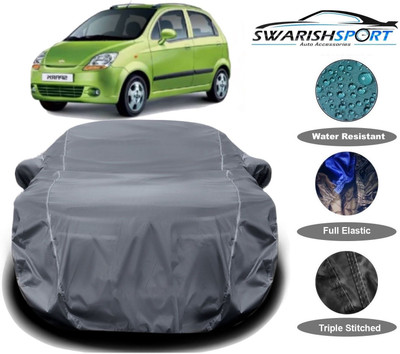 Swarish Car Cover For Chevrolet Spark (With Mirror Pockets)(Grey)