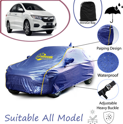 GARREGE Car Cover For Honda City i-Dtec (With Mirror Pockets)(Blue, For 2020, 2021, 2022, 2023, 2023, 2024 Models)