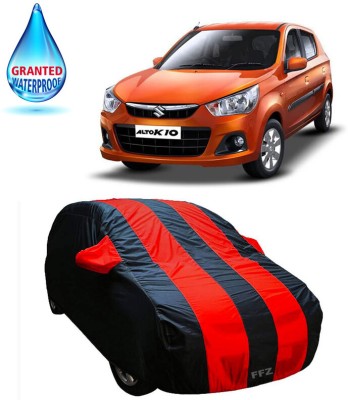 FFZ Car Cover For Maruti Suzuki Alto K10 (With Mirror Pockets)(Red, Black, For 2020 Models)