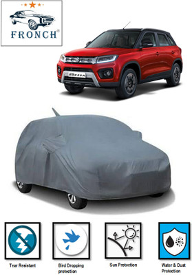 FRONCH Car Cover For Maruti Suzuki Vitara Brezza (With Mirror Pockets)(Grey)