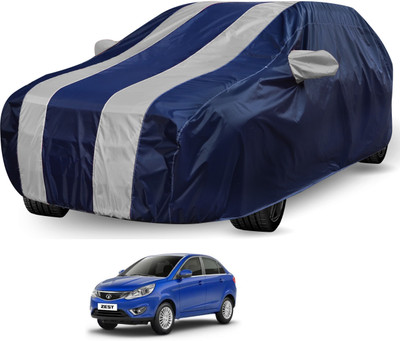 Auto Hub Car Cover For Tata Zest (Without Mirror Pockets)(Black, Grey)