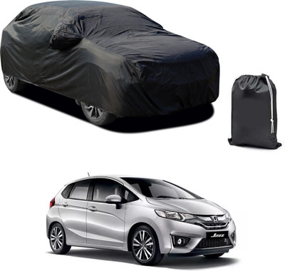 CODOKI Car Cover For Honda Jazz (With Mirror Pockets)(Black)