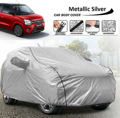 Telescope Car Cover For Maruti Suzuki WagonR, Wagon R LX, Wagon R AMT VXI (With Mirror Pockets)(Silver, For 2021, 2022, 2023 Models)