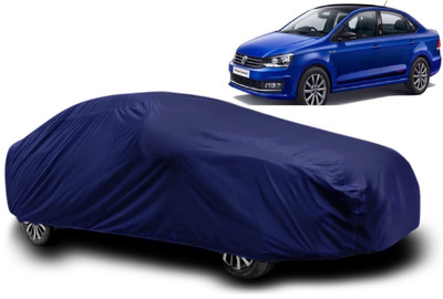 KULTEX Car Cover For Volkswagen Vento (With Mirror Pockets)(Blue)