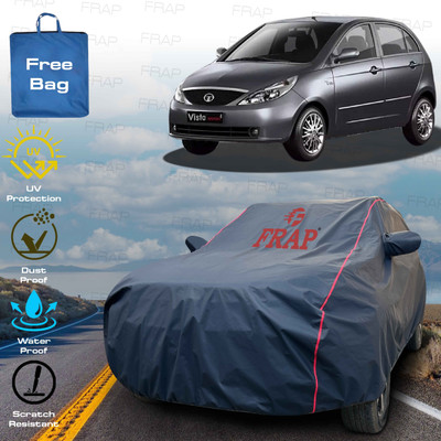 Frap Car Cover For Tata Indica Vista, Vista, Indica Vista Aqua, Indica Vista Terra (With Mirror Pockets)(Blue, Red)