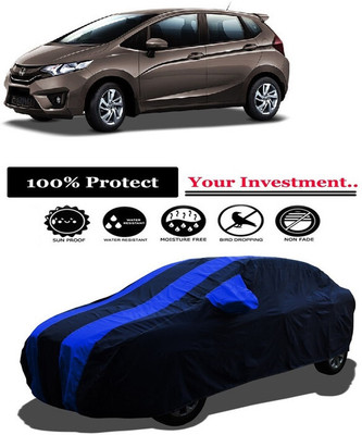 Amexride Car Cover For Honda Jazz 1.5 SV i DTEC (With Mirror Pockets)(Multicolor)