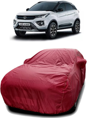 Duffel Car Cover For Tata Nexon, Nexon EV (With Mirror Pockets)(Maroon)