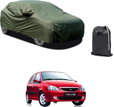 CODOKI Car Cover For Tata Indica V2 (With Mirror Pockets)(Green)