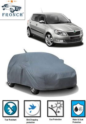FRONCH Car Cover For Skoda Fabia (With Mirror Pockets)(Grey)