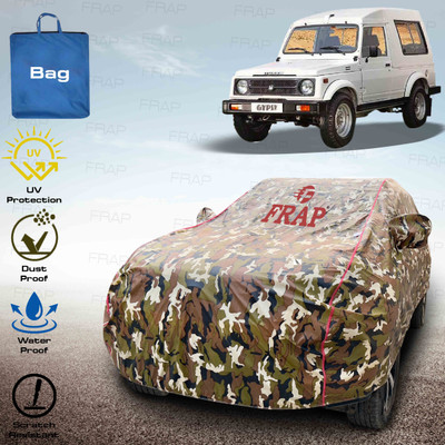 Frap Car Cover For Maruti Suzuki Gypsy, Gypsy 1000 (With Mirror Pockets)(Multicolor, Red)
