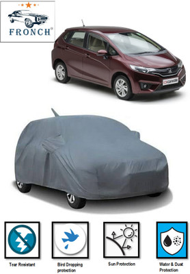 FRONCH Car Cover For Honda Jazz (With Mirror Pockets)(Grey)