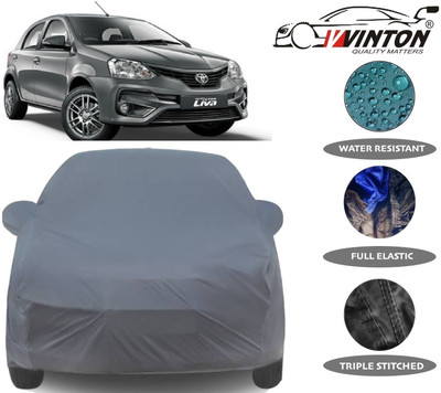 V VINTON Car Cover For Toyota Etios Liva (With Mirror Pockets)(Grey)