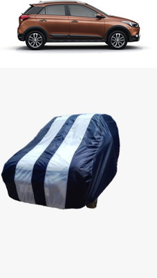 SRI GORAKHNATH TRADERS Car Cover For Hyundai i20 Active 1.2 S (Without Mirror Pockets)(White, Blue)