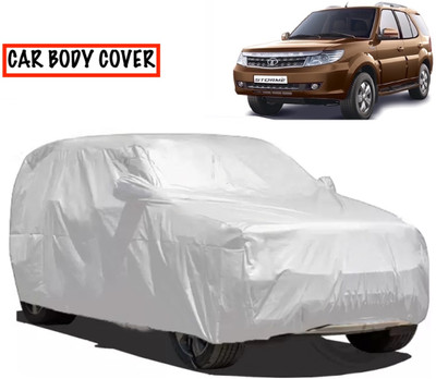 S Shine Max Car Cover For Tata Safari Storme (With Mirror Pockets)(Silver)