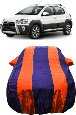 Wegather Car Cover For Toyota Etios Cross 1.2L G (With Mirror Pockets)(Orange)