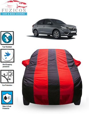 FUZICON Car Cover For Honda Amaze SX i-DTEC (With Mirror Pockets)(Blue, Red)