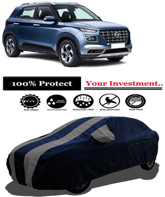 Amexride Car Cover For Hyundai Venue SX 1.4 (O) CRDi (With Mirror Pockets)(Grey)